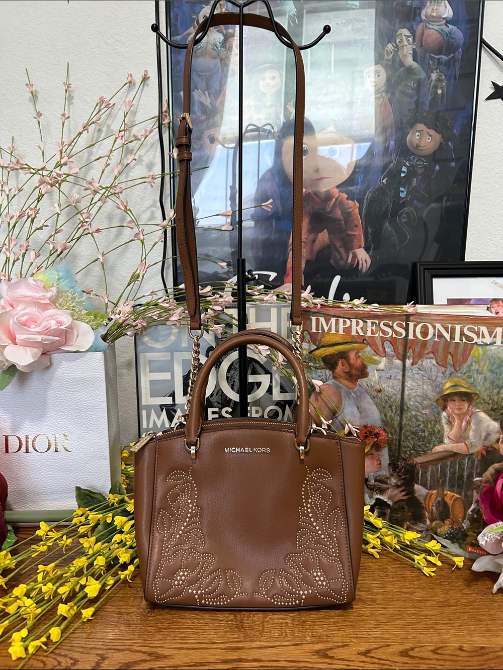 Michael Kors Ellis studded satchel